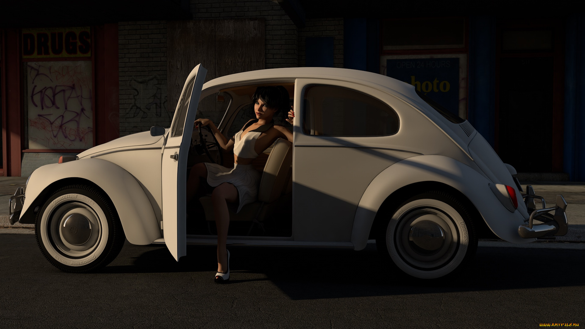 , 3d car&girl, , , , 